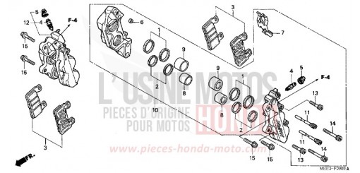 ETRIER DE FREIN AVANT (CBR600RR3/4) CBR600RR4 de 2004